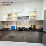 grey and white kitchen