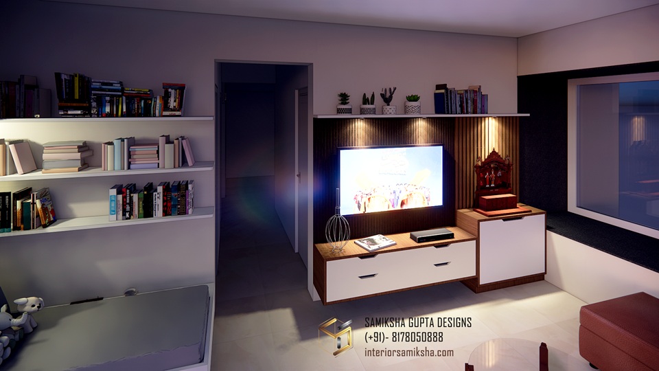 tv unit + mandir 