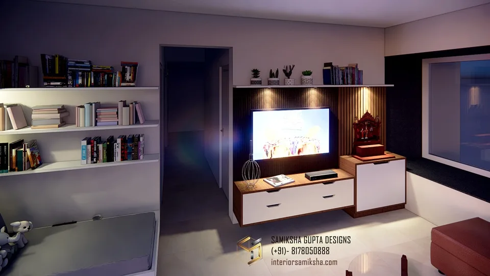 tv unit + mandir