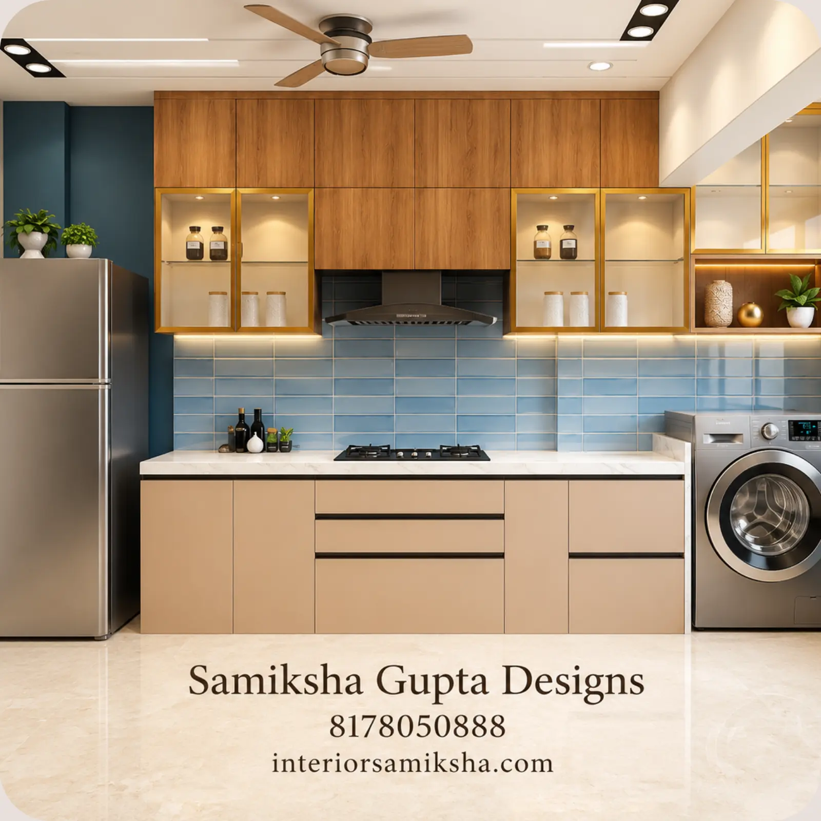 Sanjay sir peach and wooden kitchen